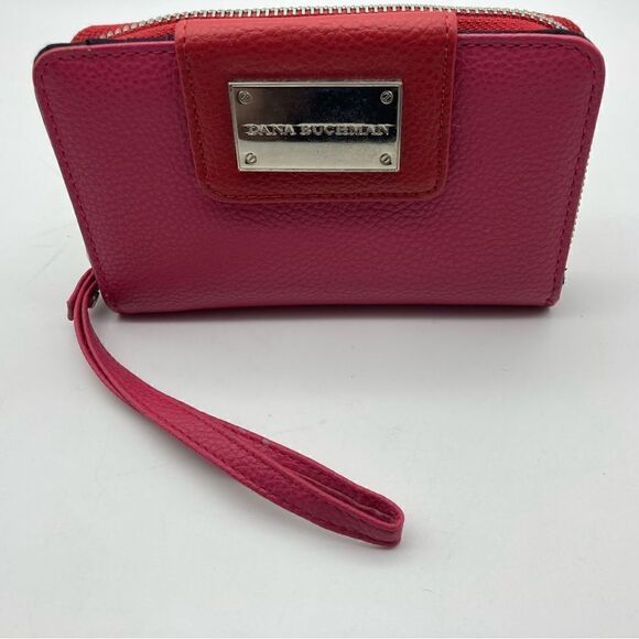 Dana Buchman  Leather Wallet Red/Pink Color - Picture 1 of 8